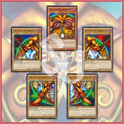 EXODIA THE FORBIDDEN ONE CARD DECK COMPLETE PIECES  YuGiOh🔥 - Image 1 of 2