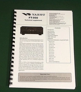 Yaesu FT-950 Instrukcja serwisowa: ze wszystkimi wykresami składanymi 11"X17"! (pełny kolor) - Zdjęcie 1 z 1