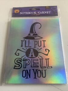 Holographic “Too Cute To Spooky” 80 Sheet Notebook Tree Skull Spider & Web New