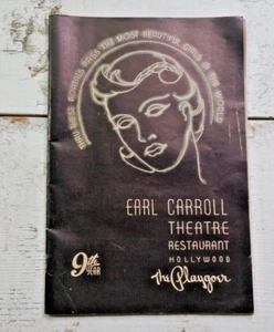 1948 Earl Carroll Theater Restaurant Hollywood The Playgoer 9. Jahr Vintage Mode - Bild 1 von 10