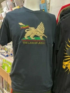 LION OF JUDAH BLACK GREEN GOLD RED DIAMONTE T-SHIRT PLAIN BACK ROOT RASTA REGGAE - Picture 1 of 1