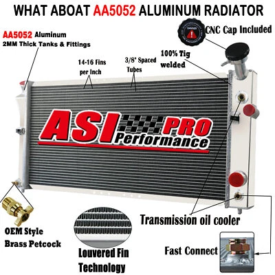 3Row Radiator For 1997-2003 Pontiac Trans Sport Oldsmobile Buick Regal Chevy AT - Image 1 of 4