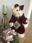 Boyds Bears LINDSEY P. PUSSYTOES # 912091 Plush 12” Cat Maroon Rompers 1998 NIB