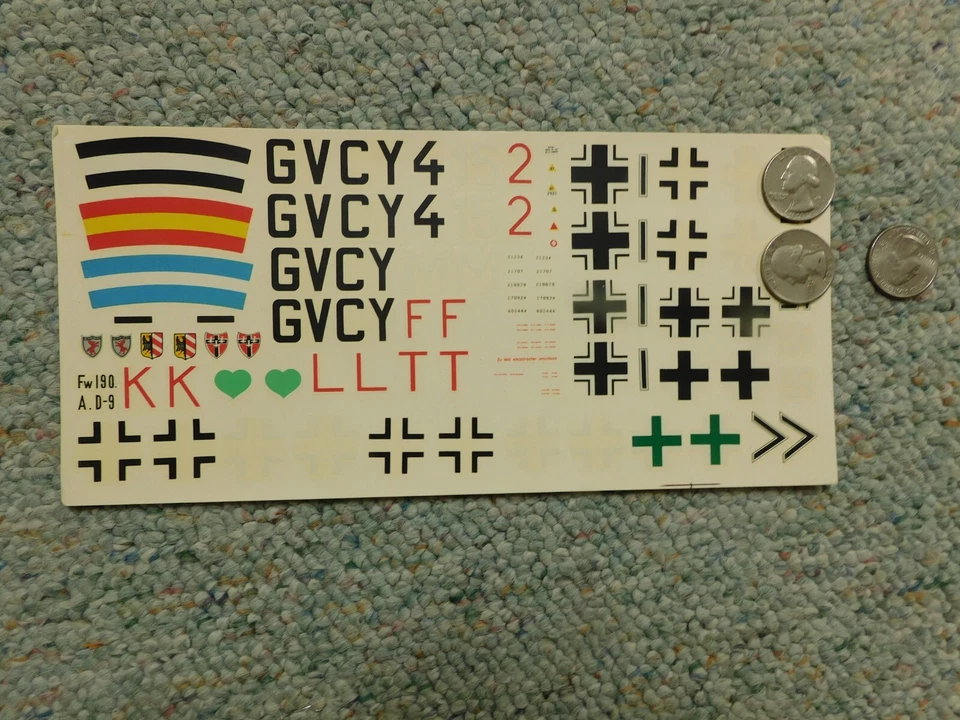 Fujimi  decals 1/48 Focke Wulf FW 190A and D-9  M132 - Image 1 of 1