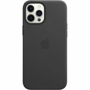 Oryginalne skórzane etui Apple iPhone 12 PRO MAX MHKM3ZM/A Etui MagSafe Czarne Oryginalne opakowanie - Zdjęcie 1 z 3