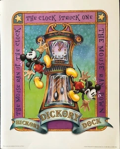 HICKORY DICKORY DOCK • Minnie & Mickey Limited Production Run Poster - Picture 1 of 1