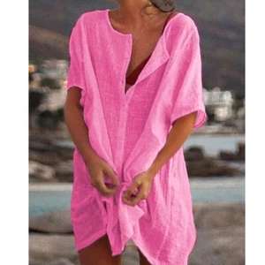 Women Summer Swimwear Beachwear Bikini Beach Shirt Cover Up Dress Tunic Tops - Picture 1 of 11
