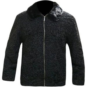 Man's Real Persian Lamb Fur Bomber Jacket Coat Luxury Outerwear All size Presale - Picture 1 of 20