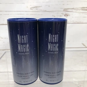 Lot Of 2 Avon Night Magic Evening Musk Shimmering Body Powder 1.4oz New - Picture 1 of 8
