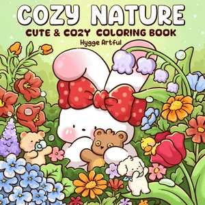 Cozy Nature: a Delightful Coloring Book for Adults and Teens Featuring Cute Crea - Foto 1 di 12