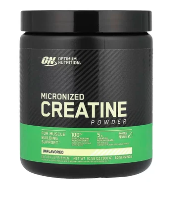 Optimum Nutrition, Micronized Creatine Powder, Unflavored, 300 g, Exp: 07/2027 - Image 1 of 2