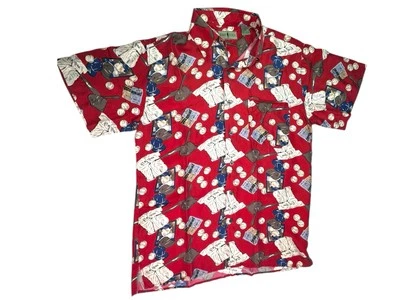 Camisa masculina de beisebol Robert Stock seda NOVA YORK Yankees tamanho G manga curta vintage - Imagem 1 de 4