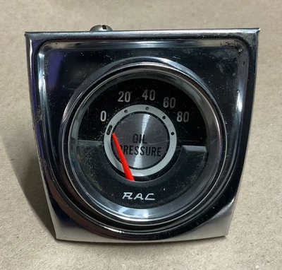 DE COLECCIÓN RAC MANÓMETRO DE PRESIÓN DE ACEITE 2" CON PANEL COLGANTE Foto 1 de 4