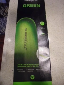 women's green superfeet orthotics shoe inserts insoles size B/4.5-6 new in box - Picture 1 of 5