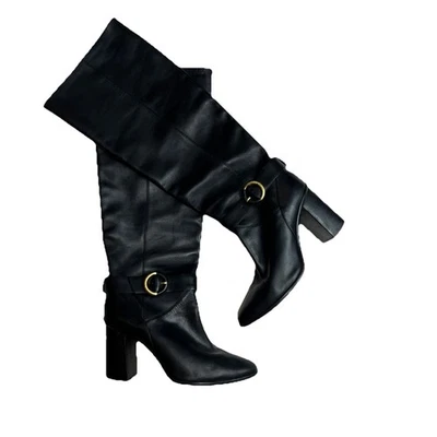 Женские TED BAKER Celsiar 167370 черный кожаный колена тянуть на ботинки 39/8.5-9US - Изображение 1 из 4