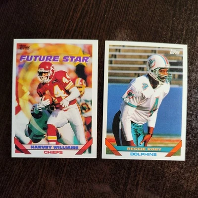 1993 Topps - Reggie Roby - Miami Dolphins & Harvey Williams - Kansas City Chiefs - Image 1 of 4