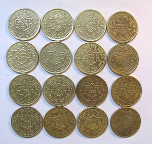 Showbiz Pizza Place Brass Coin 25C Play Token - 1980's Rare Vintage Collectible - Picture 1 of 11