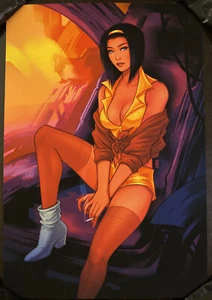 Sexy impresión artística de anime asiático vaquero Bebop Faye San Valentín Jen Bartel SDCC mondo - Imagen 1 de 6