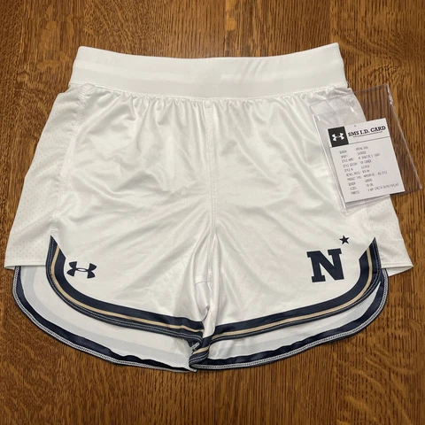 Under Armour Navy Midshipman Womens Showtime 5" Lacrosse Shorts Size S NWT Cover