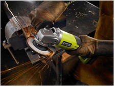 4 1/2 in Cordless Angle Grinder Portable 18 Volt Lithium Ion Ryobi Power Tool