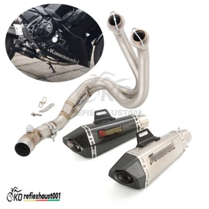 For Kawasaki Ninja 650 Z650 2017-2024 Exhaust System Header Pipe Muffler Slip On - Picture 1 of 14