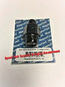MagnaFuel MP-3030-Blk -10 AN O-Ring x 3/8 npt w/ Nut Coupler Black @ Speed Tech - Bild 1 von 1