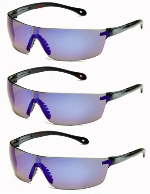 Paquete de 3 pares de gafas de sol Gateway Starlite cuadradas azules con espejo Z87+ Foto 1 de 4