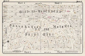 1912 VANCOUVER CANADA SHAUGHNESSY PARK CYPRESS ST TO OAK ST GOAD ATLAS MAP - Picture 1 of 2