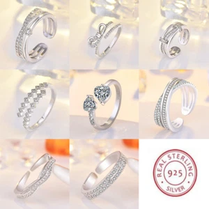 Women's 925 Sterling Silver Ring, High Quality AAA Zircon, Fashion Gift Jewelry - Picture 1 of 70