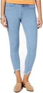 HUE Leggings HI-Low Hem Original Denim Classic Jeans Light blue  XS 0-2  23"x27" - Picture 1 of 3