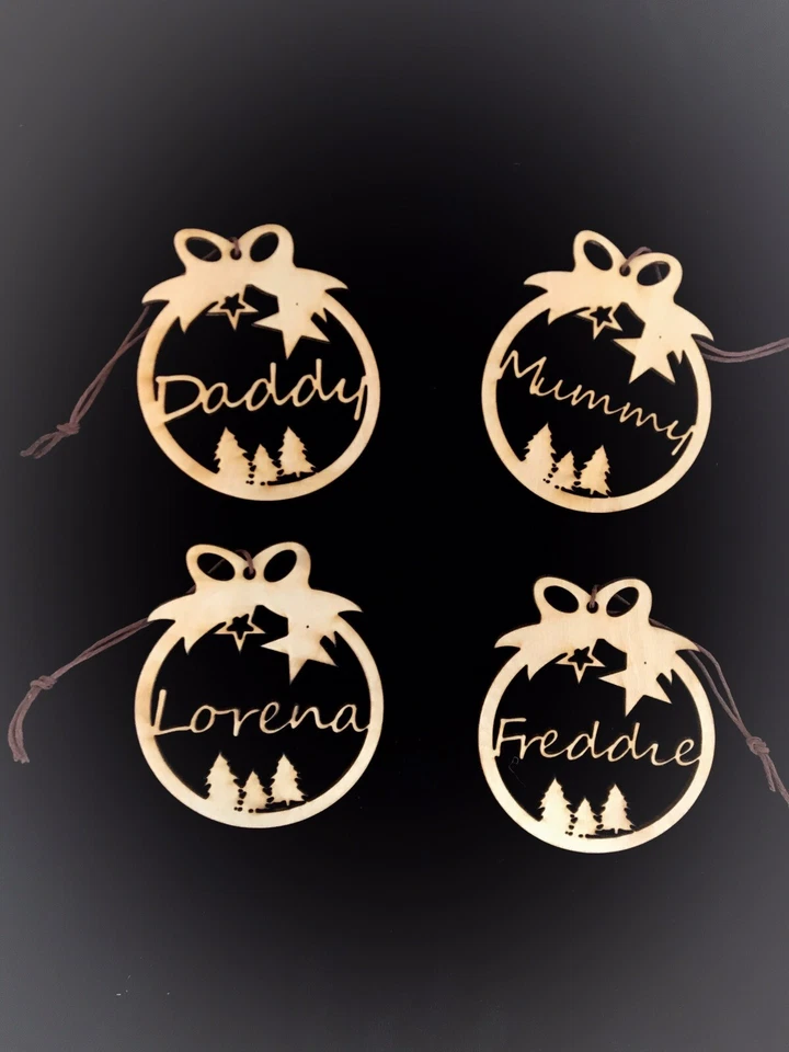 Personalised Christmas baubles (set Of 4) - Image 1 of 1