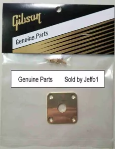 GIBSON USA Les Paul Jack Plate Gold Brass Cover USA Genuine New "REAL" - Picture 1 of 5