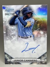 2023 Bowman Sterling Prospect Refractor Junior Caminero Auto /150