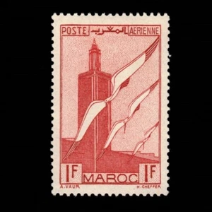 French Morocco, Scott C21, Air Post, Storks & Minarel, 1939-40, MH - Picture 1 of 2