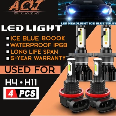 8000K For Suzuki Swift 2007-2019 LED Headlight + Fog Light Combo Bulbs Kit - Image 1 of 4