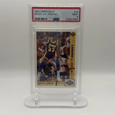 1991-92 Upper Deck - Classic Confrontation Michael Jordan, Magic Johnson #34 - Image 1 of 3