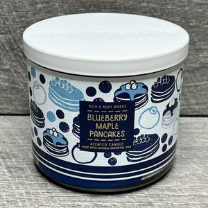 Bath & Body Works BLUEBERRY MAPLE PANCAKE 3 Wick 14.5 oz Candle - Picture 1 of 6