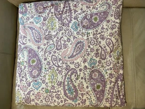 Pottery Barn Kids Full/Queen Duvet Cover Purple Paisley 100% Cotton Brooklyn - Picture 1 of 9