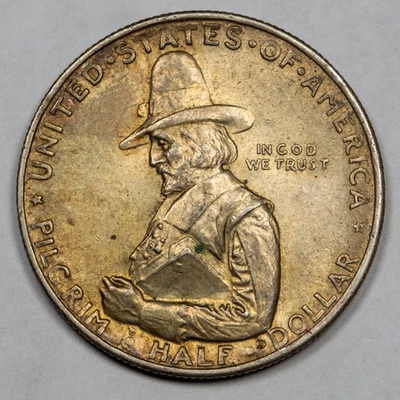 1920 Pilgrim Silver Commemorative Half Dollar - Image 1 of 2
