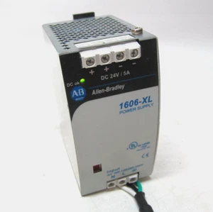 Allen-Bradley 24VDC 5A Power Supply 120/240VAC Cat. 1606-XL120D Ser. A - Picture 1 of 8