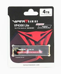 Patriot Viper Gaming VP4300L 4TB M.2 2280 PCIe Gen4 x4 NVMe SSD - VP4300L4TBM28H - Picture 1 of 2
