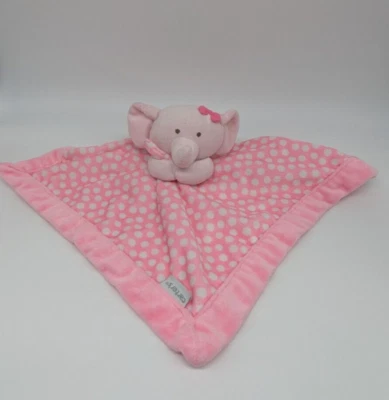 Cobertor de segurança Carters elefante arco rosa branco bolinhas bebê menina Lovey 13" - Imagem 1 de 4