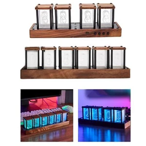 Retro Nixie Tubes Clock LED Desktop Clock Glow Tube USB - Picture 1 of 15