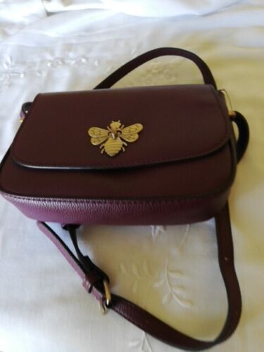 Accessorize Britney Bee cross-body bag Ladies Burgundy 