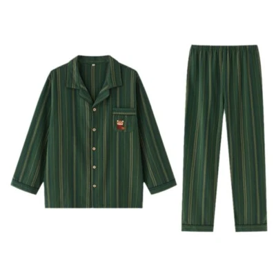 Z Z Luxurious Comfy Wear Ladies Green Cotton Pyjama Set with Red Panda Embroidery
