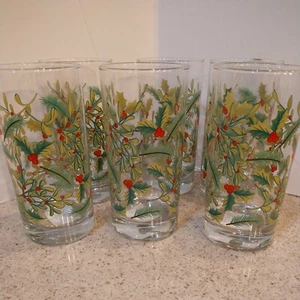 BICCHIERI NATALIZI ROYAL NORFOLK HOLLYBERRY VISCHIO HIGHBALL TÈ ACQUA 16 OZNUOVI - Foto 1 di 6