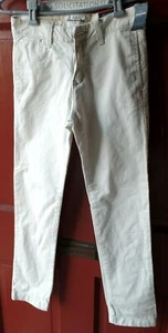 New with Tags ABERCROMBIE KIDS CHINOS SKINNY 100% Cotton White Jeans 12 - Picture 1 of 9
