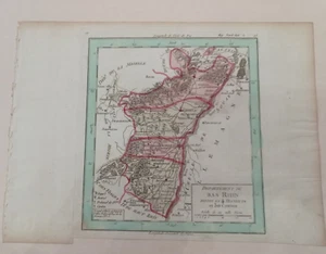 BAS RHIN CARTE XVIII° Division en 4  districts - Imagen 1 de 1