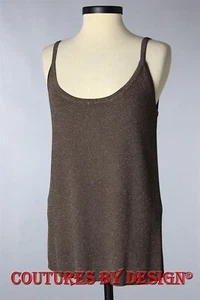 Correa de espagueti St John Knits concha trufa oscura brillante talla ex grande nueva con etiquetas $395 - Imagen 1 de 4