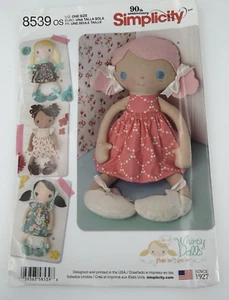 Simplicity 8539 Whimsy Doll Uncut Sewing Pattern - Picture 1 of 2